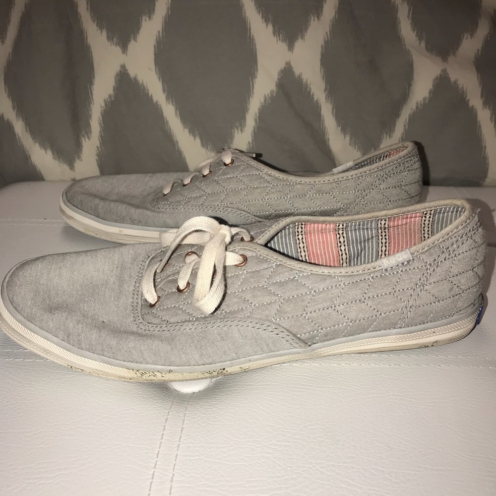 Cute grey quilted keds sneakers